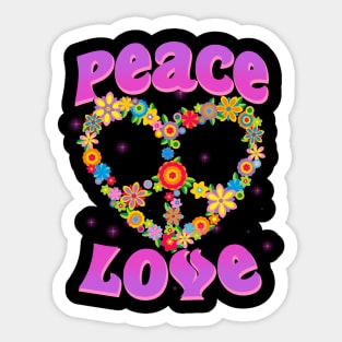 PEACE SIGN LOVE 60s 70s Tie Dye Hippie Halloween Costume Sticker